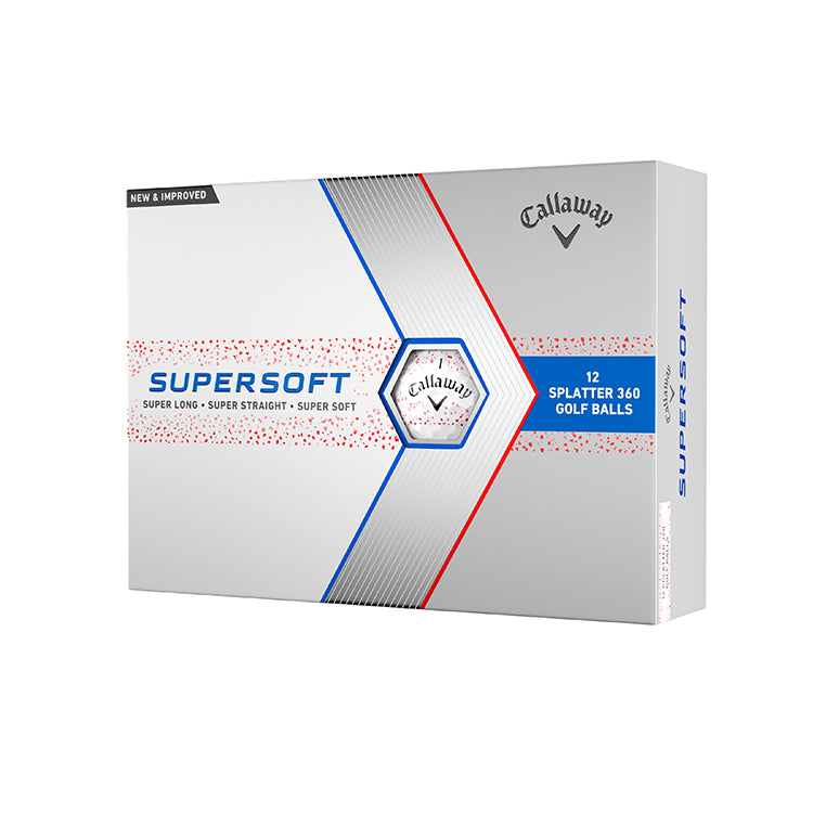 Callaway Supersoft Splatter 360 Golf Balls - Red