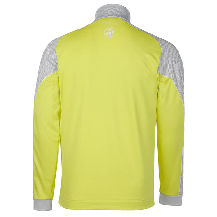 Galvin Green Daxton Insula Golf Pullover - Sunny Lime/Grey/White