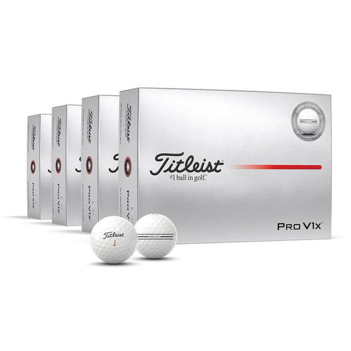 Titleist Pro V1x Loyalty Rewarded Golf Balls - White - Enhanced Alignment - Personalised