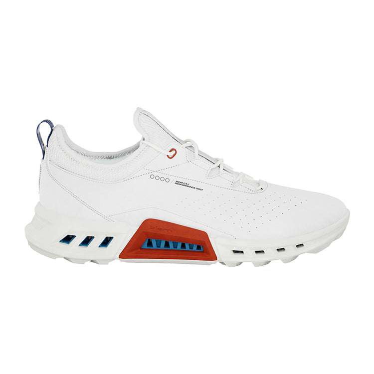 Ecco Biom C4 Golf Shoes - White/Mazarine Blue