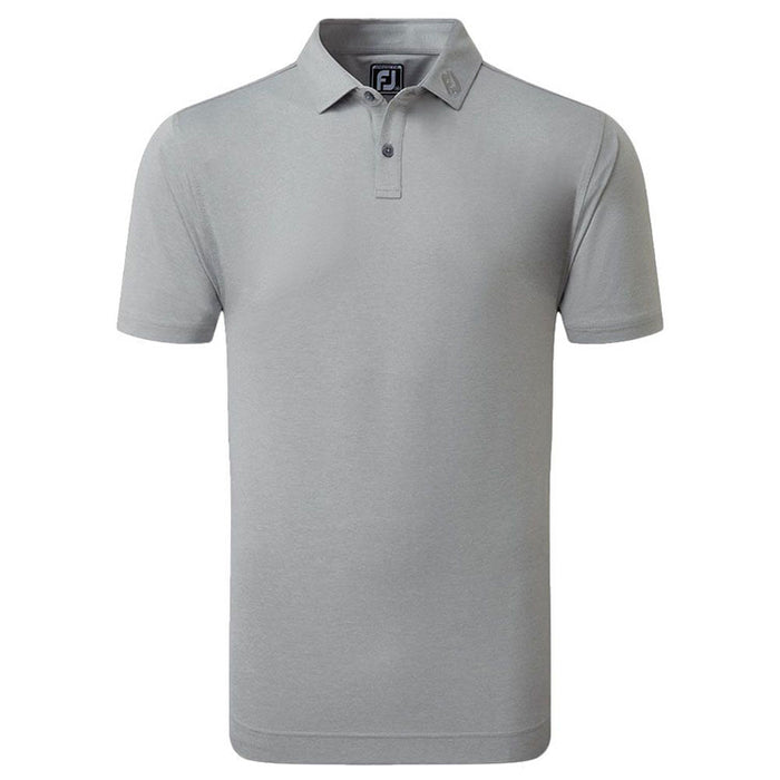 Footjoy Heather Self Collar Golf Polo Shirt - Grey