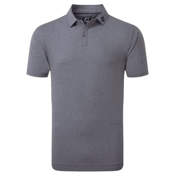 Footjoy Heather Self Collar Golf Polo Shirt - Navy