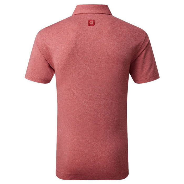 Footjoy Heather Self Collar Golf Polo Shirt - Red