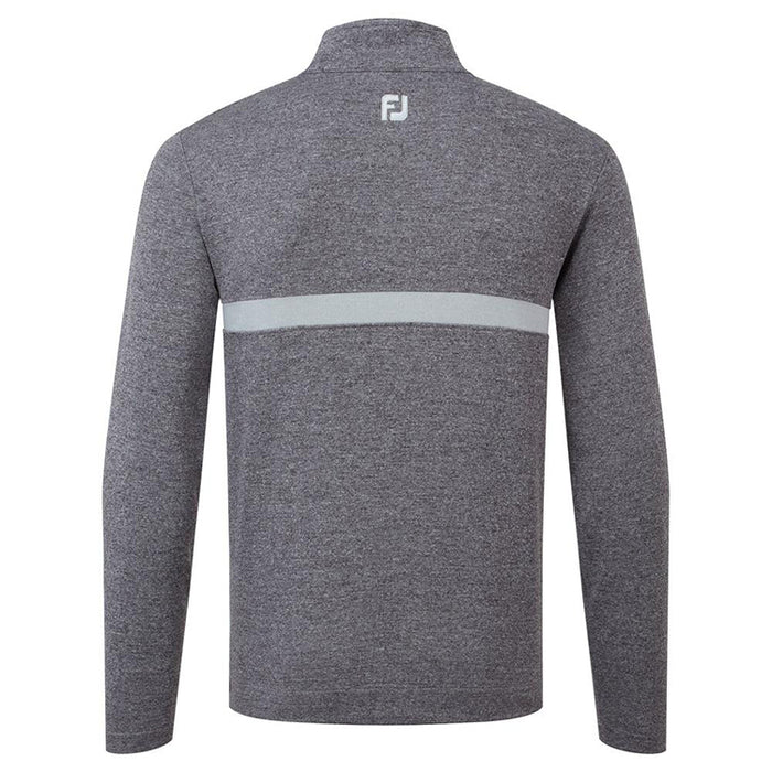 Footjoy Inset Stripe Chillout Golf Pullover - Gravel/Heather Grey