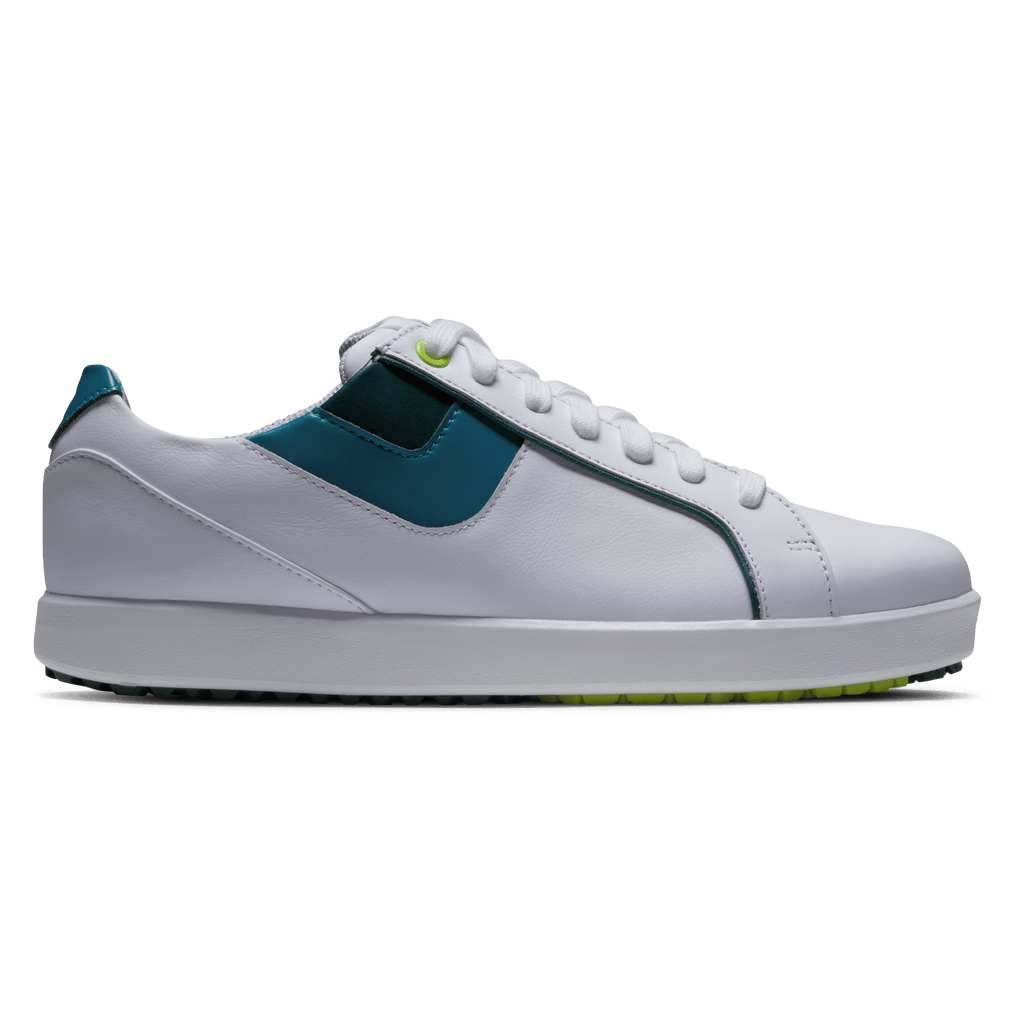 Footjoy Links Ladies Golf Shoes - White/Green/Blue