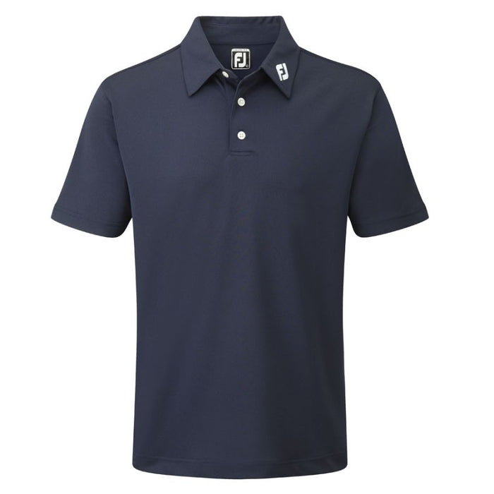 Footjoy Performance Stretch Pique Sold Golf Shirt - Navy