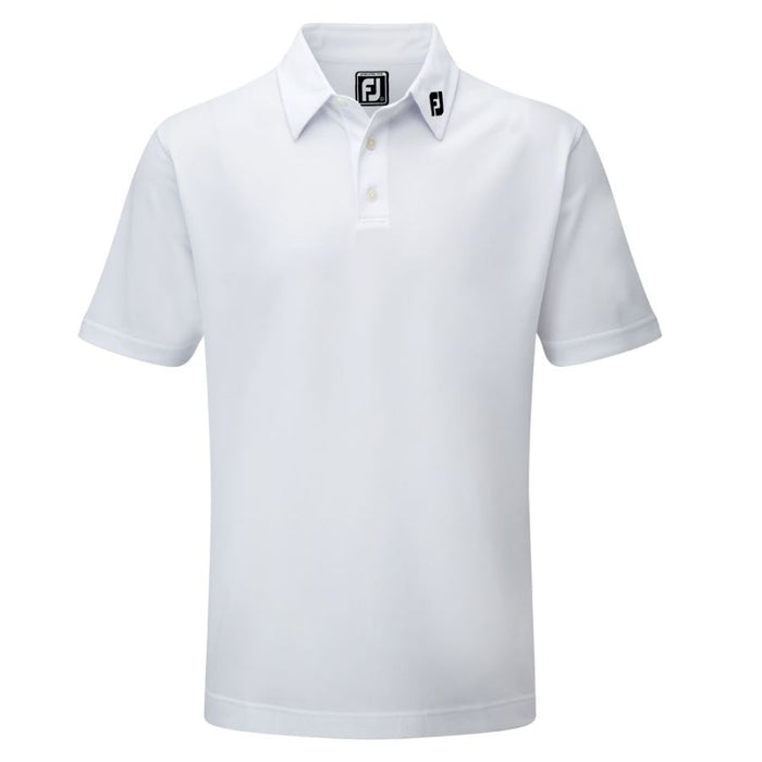 Footjoy Performance Stretch Pique Sold Golf Shirt - White