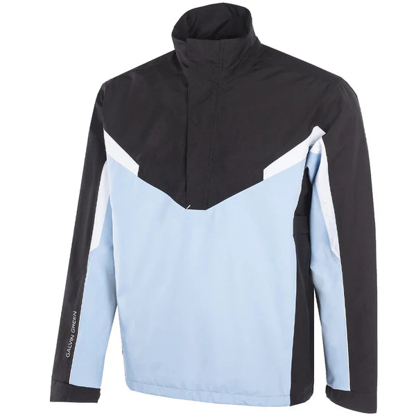 Galvin Green Abe Half-Zip Waterproof Golf Jacket - Blue Bell/Black/White