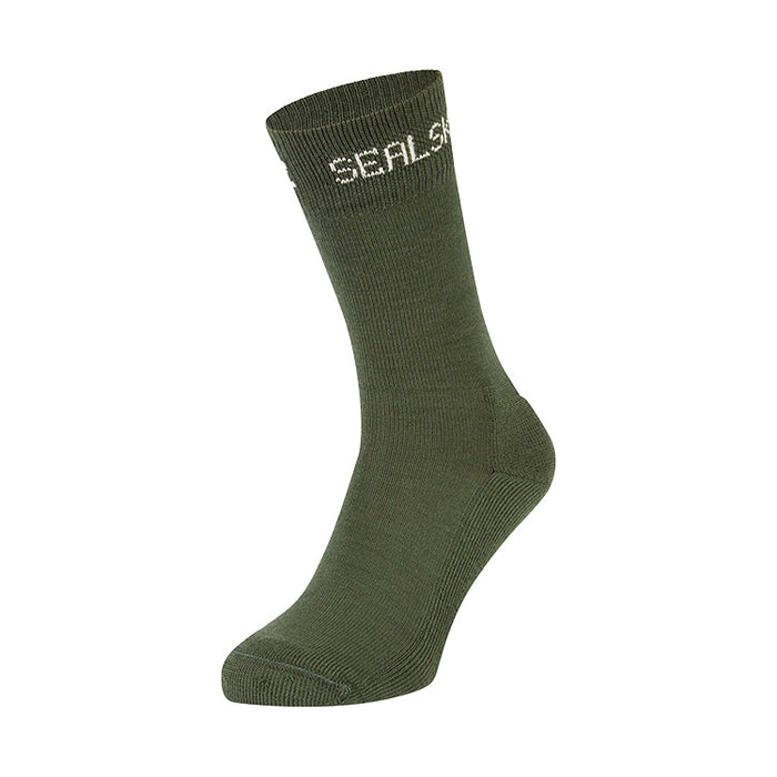 Sealskinz Suffield Solo Merino Liner Sock - Olive