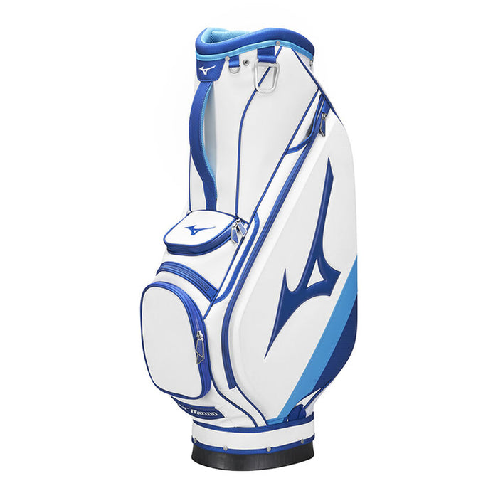 Mizuno Tour Staff Cart 5-Way Golf Bag - White/Blue