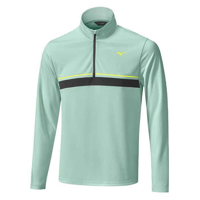 Mizuno Breath Thermo ST 1/4 Zip Golf Pullover - Blue Green