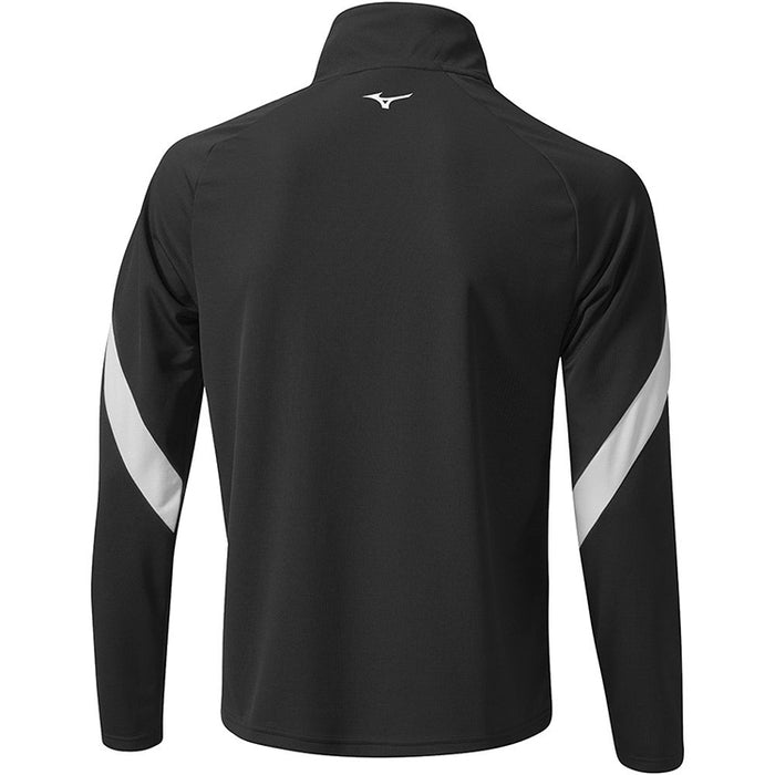 Mizuno Breath Thermo Drop 1/4 Zip Golf Pullover - Black/White