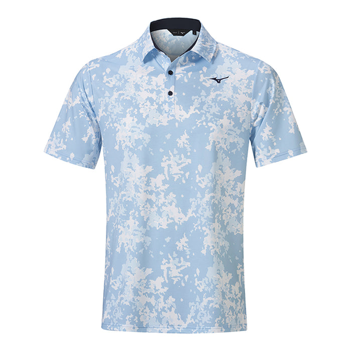 Mizuno Floral Golf Polo Shirt - Dream Blue