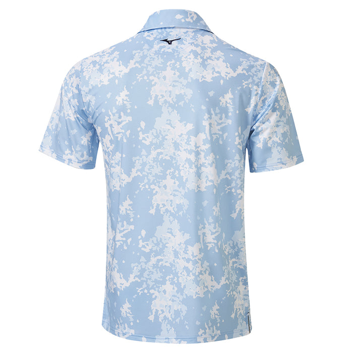 Mizuno Floral Golf Polo Shirt - Dream Blue