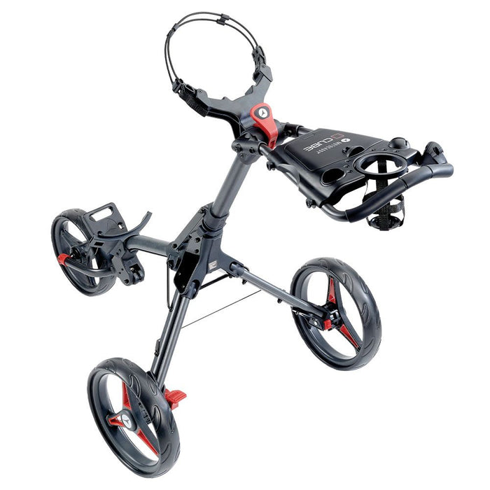 Motocaddy Cube Push Golf Trolley - Graphite/Red