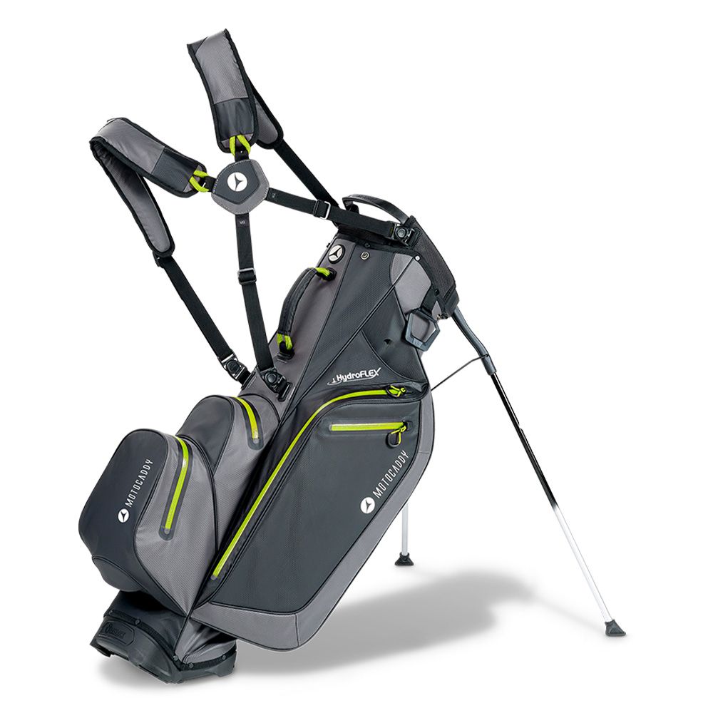 Motocaddy Hydroflex Golf Stand Bag -  Charcoal/Lime