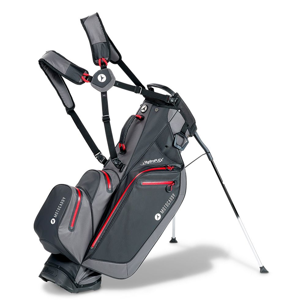 Motocaddy Hydroflex Golf Stand Bag -  Charcoal/Red