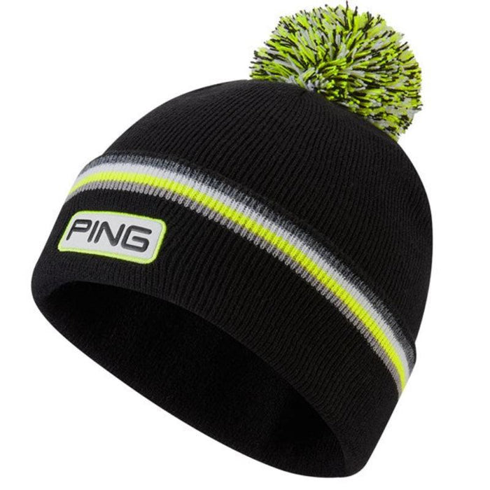 PING Mens Devin Golf Bobble Hat - Black