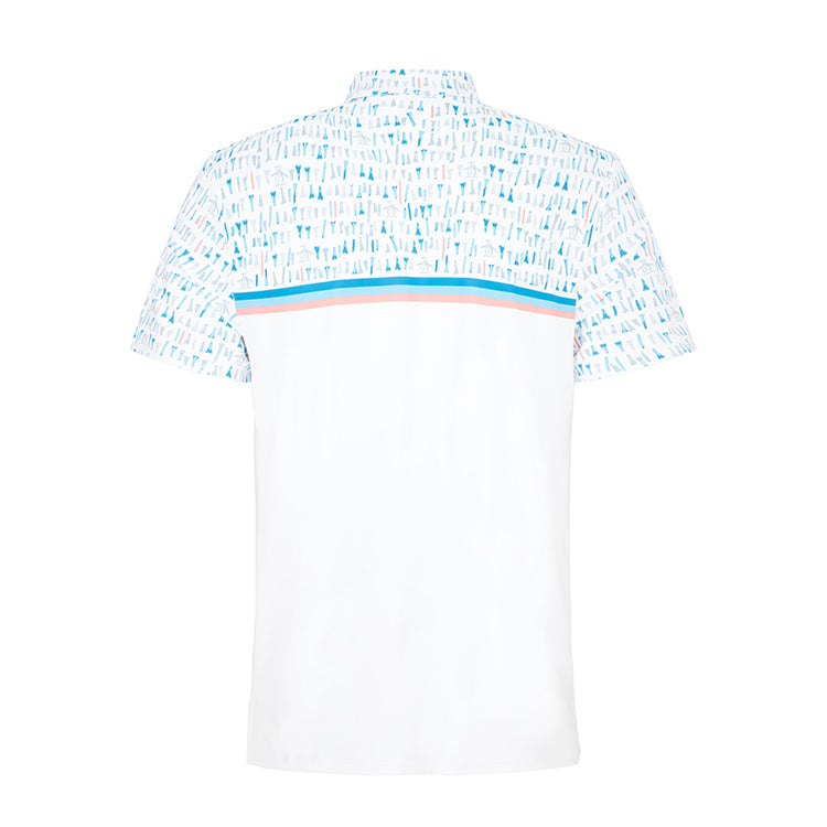 Penguin Broken Tees Golf Polo Shirt - White - Andrew Morris Golf
