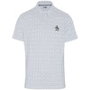 Penguin All Over Golf Ball Print Polo Shirt - Bright White