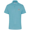 Penguin All Over Golf Ball Print Polo Shirt - Blue Atoll