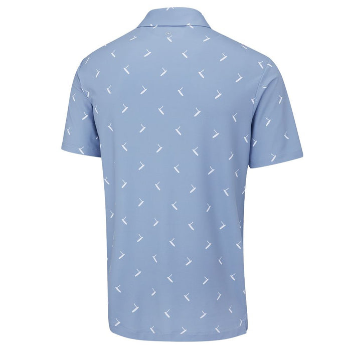 Ping Gold Putter Golf Polo Shirt - Spring Blue Multi