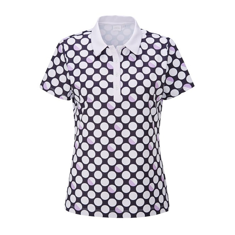 Ping Iona Ladies Golf Polo Shirt - Black/White