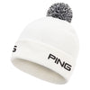 Ping Cresting Knit Bobble Golf Beanie - White