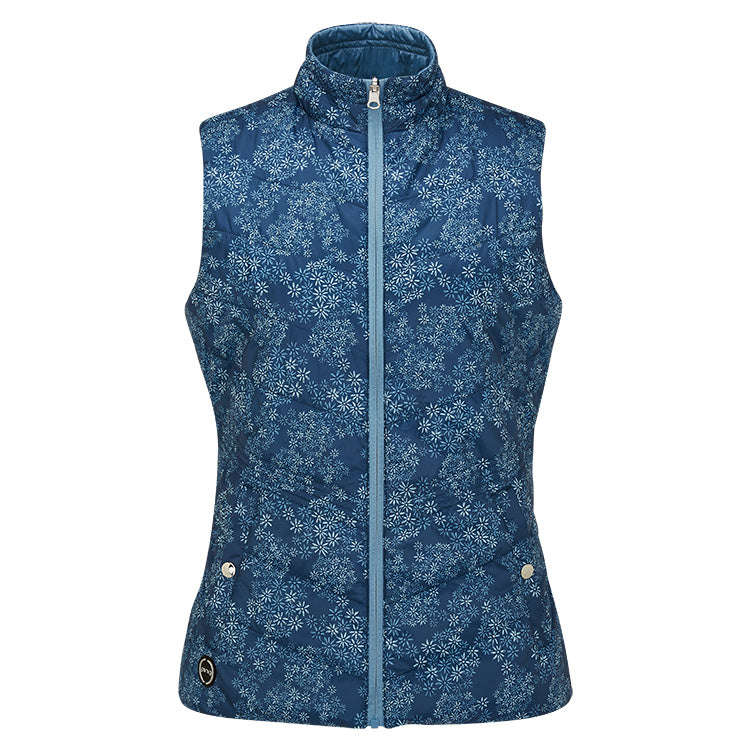 Ping Lola Ladies Reversible Golf Vest - Stone Blue/Multi