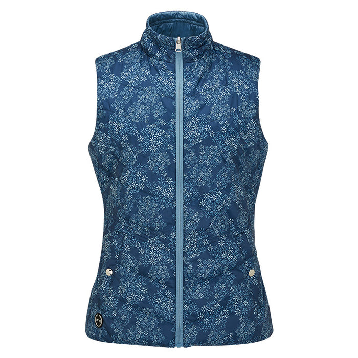 Ping Lola Ladies Reversible Golf Vest - Stone Blue/Multi