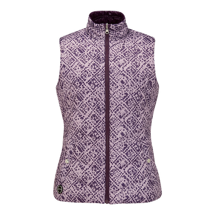 Ping Lola Reversible Ladies Golf Vest - Purple Plum/Multi