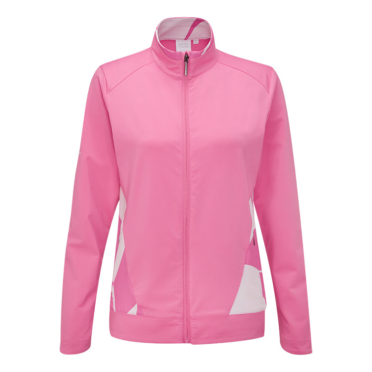 Ping Oria Ladies Full-Zip Golf Jacket - Flamingo/White