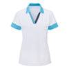 Ping Sadie Ladies Golf Polo Shirt - White/Laguna