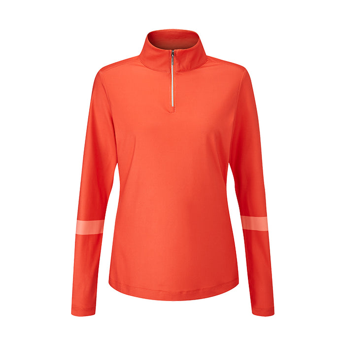 Ping Tamara Ladies Long Sleeve Golf Top - Flame/Melon