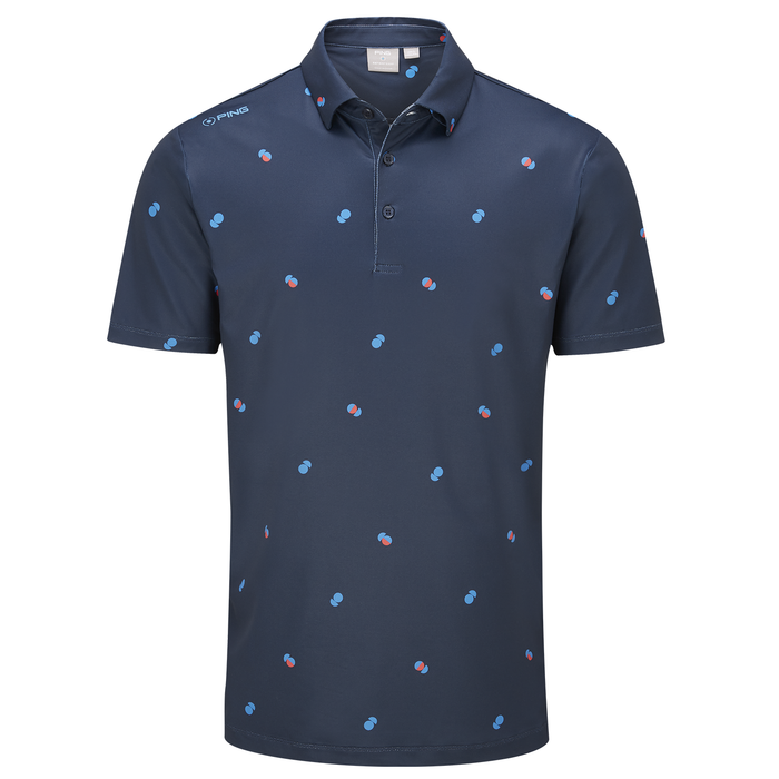 Ping Two Tone Golf Polo Shirt - Navy/Poppy