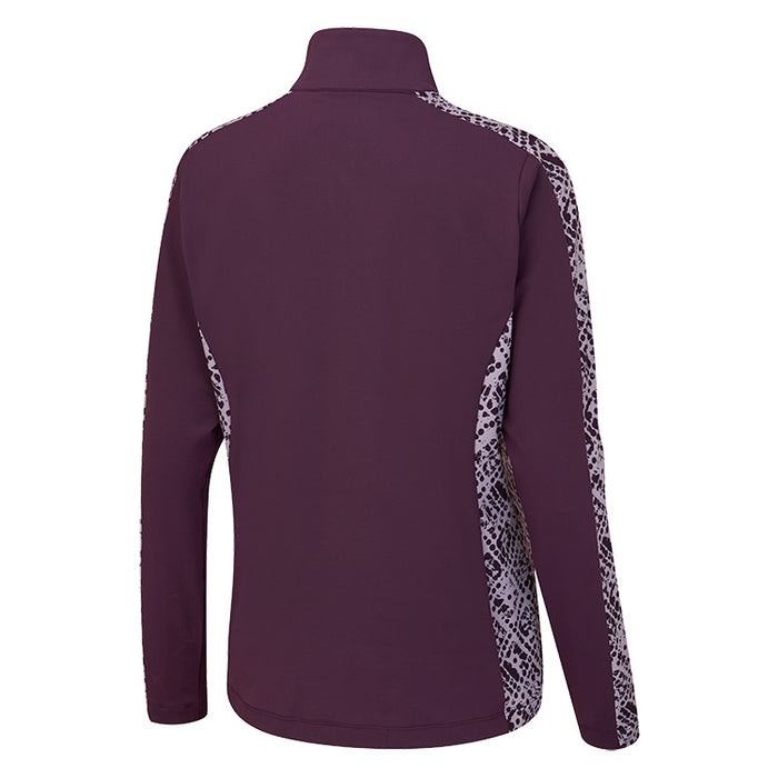 Ping Zenya 1/4 Zip Ladies Golf Pullover - Purple Plum/Multi