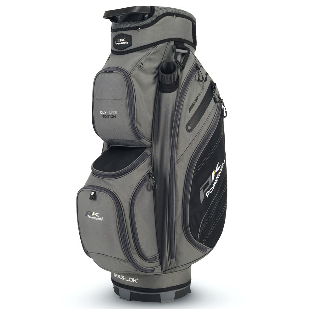 Powakaddy 2024 DLX-Lite Golf Cart Bag - Gunmetal/Black