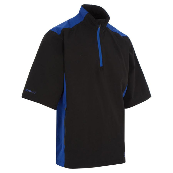 ProQuip Aqualite Half Zip Waterproof Golf Top - Black/Royal