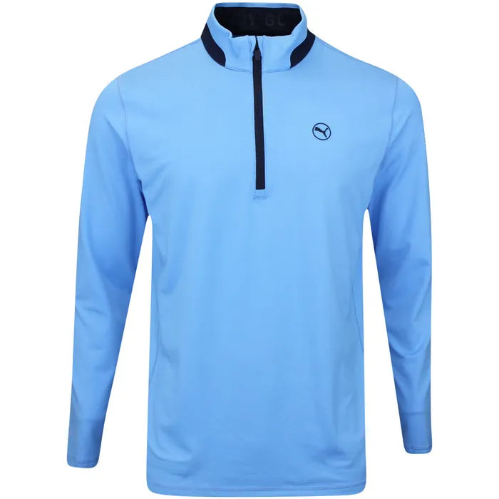 Puma Lightweight 1 4 Zip Golf Pullover Regal Blue Navy