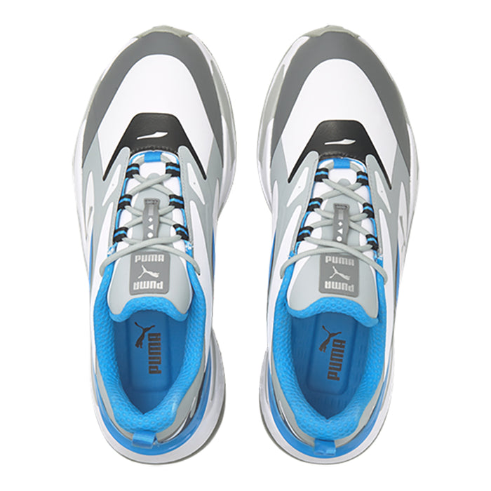 Puma GS Fast Spikeless Golf Shoes - White/Blue