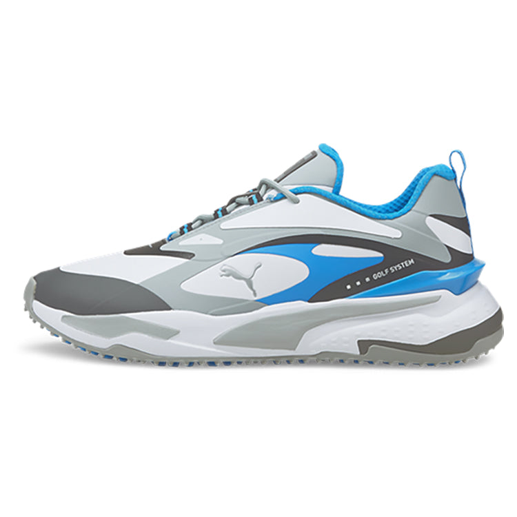 Puma GS Fast Spikeless Golf Shoes - White/Blue