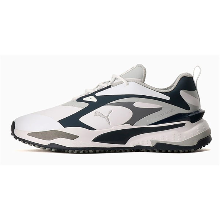 Puma GS Fast Spikeless Golf Shoes - White/Navy