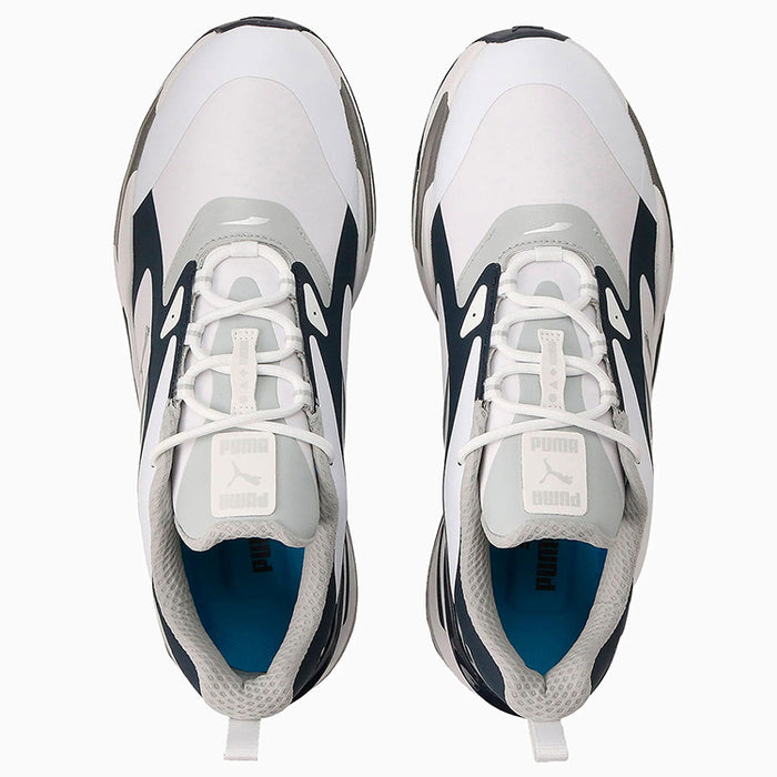 Puma GS Fast Spikeless Golf Shoes - White/Navy