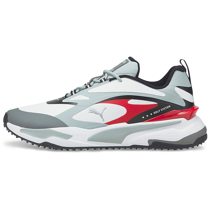 Puma GS Fast Golf Shoes - White/Red