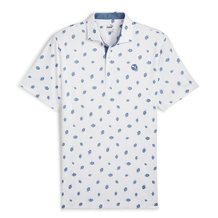 Puma Love Birdies Golf Polo Shirt - White/Blue