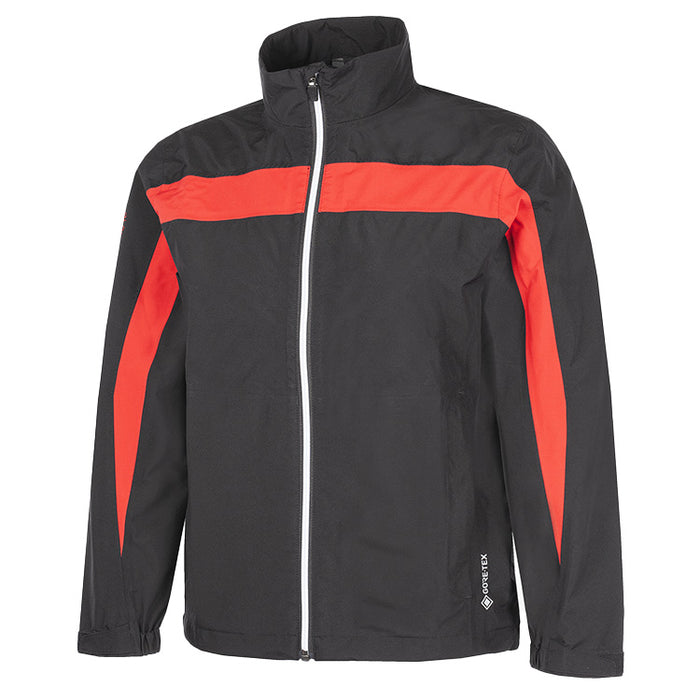 Galvin Green Robert Paclite Junior Waterproof Golf Jacket - Black/Red