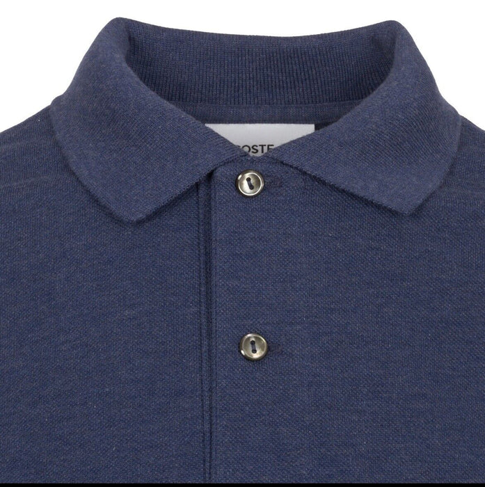 Lacoste Original Heathered Petit Piqué Cotton Golf Polo - Navy