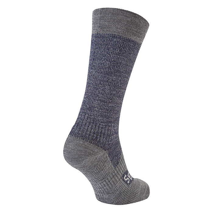 Sealskinz Raynham Waterproof All Weather Mid Length Sock - Blue/Grey Marl