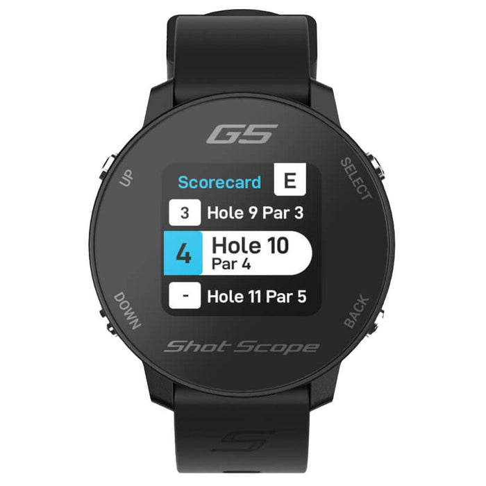 Shot Scope G5 GPS Golf Watch - Black with 2 straps