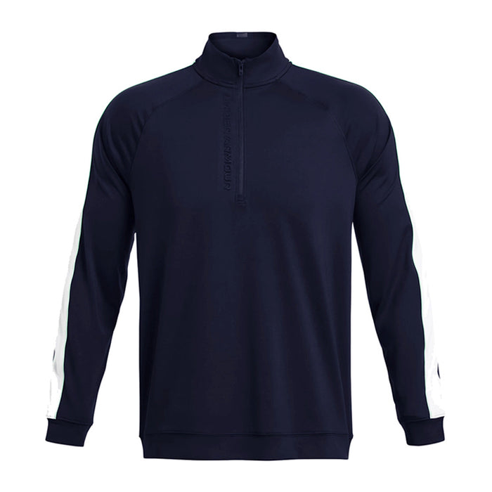 Under Armour Storm Midlayer 1/4 Zip Golf Pullover - Midnight Navy/Matrix Green